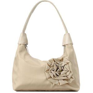 Nylon Shoulder Bag Women Small Purses Hobo Handbag Mini Clutch Purse Apricot
